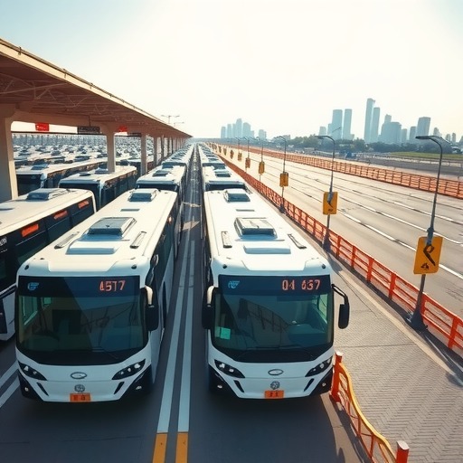 福田欧辉纯电城市客车批量交付本溪客运集团(图1) 福田欧辉纯电城市客车批量交付本溪客运集团(图1)