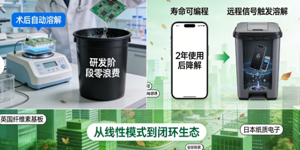 美国科学家发明可溶解电路板!电子产品报废后泡水即分解,电子垃圾难题迎来破局?(图2) 美国科学家发明可溶解电路板!电子产品报废后泡水即分解,电子垃圾难题迎来破局?(图2)