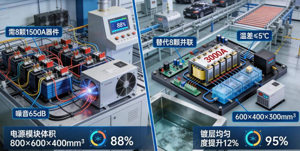 揭秘！国产突破：3000A巨电流，仅48mm！这款“高频电镀心脏”如何超越肖特基二极管？(图3)